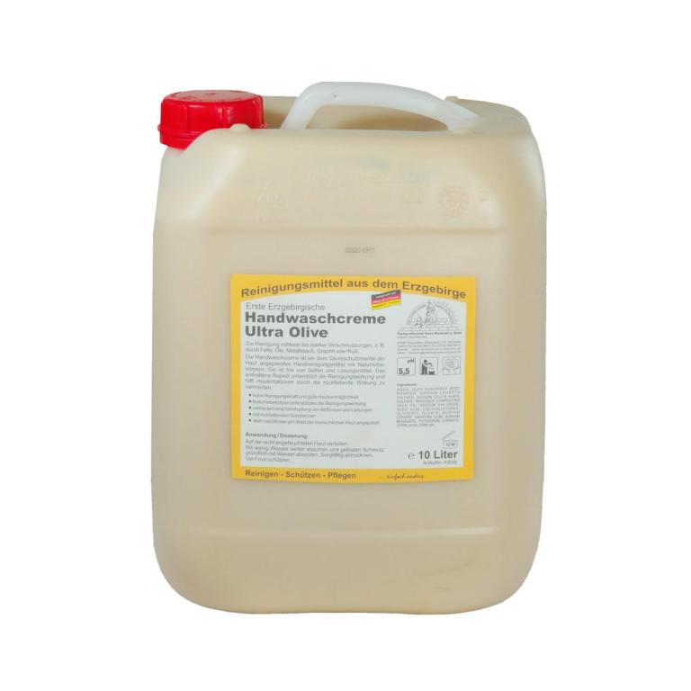 Image Erste Erzgebirgische Handwaschcreme Ultra Olive | 10 Liter Handreinigungsmittel für mittlerer bis starker Verschmutzungen 