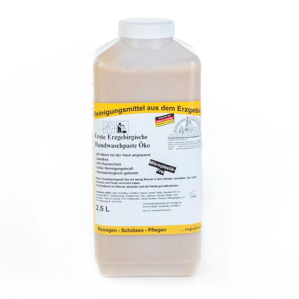 Image Erste Erzgebirgische Handwaschpaste W |  2,5 Liter (vormals Erste Erzgebirgische Handwaschpaste Öko) Händereinigungsmittel mit hautpflegenden Substanzen, pH-hautneutral, seifenfrei mit Naturreibekörpern