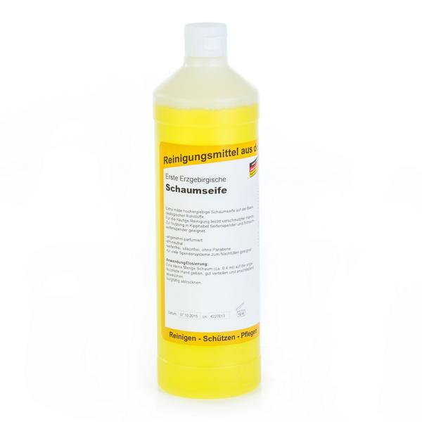 Image Erste Erzgebirgische Schaumseife | 1 Liter extra milde, hochergiebige Schaumseife zum Nachfüllen, parfümiert