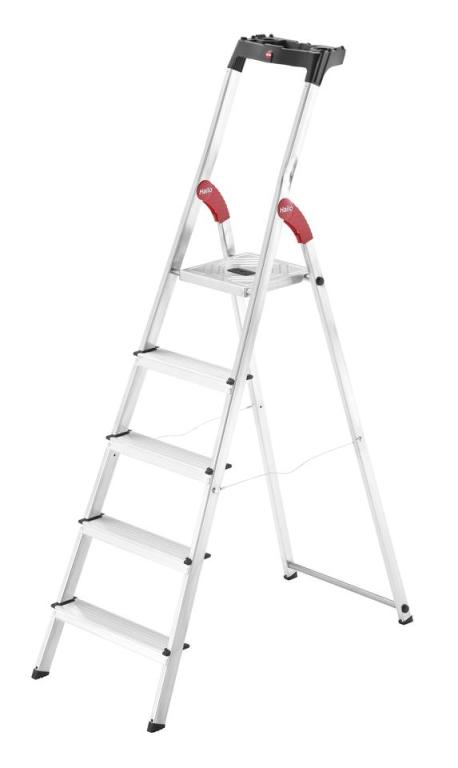 Image Alu-Sicherheitsleiter "Hailo L60" Aluminium | 5 Stufen  