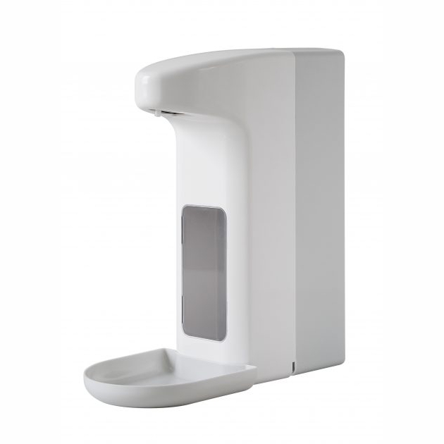 Image Desinfektions-Spender "Temdex® touchless", weiß/grau | 500 ml Sensorspender batteriebetrieb, Wandmontage und Standgerät