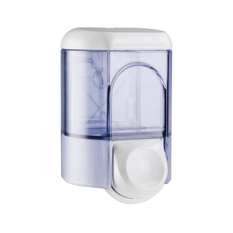 Image Seifencreme-Spender "Clivia retro 35", 350 ml | weiß/transparent Kunststoffspender, frei nachfüllbar 