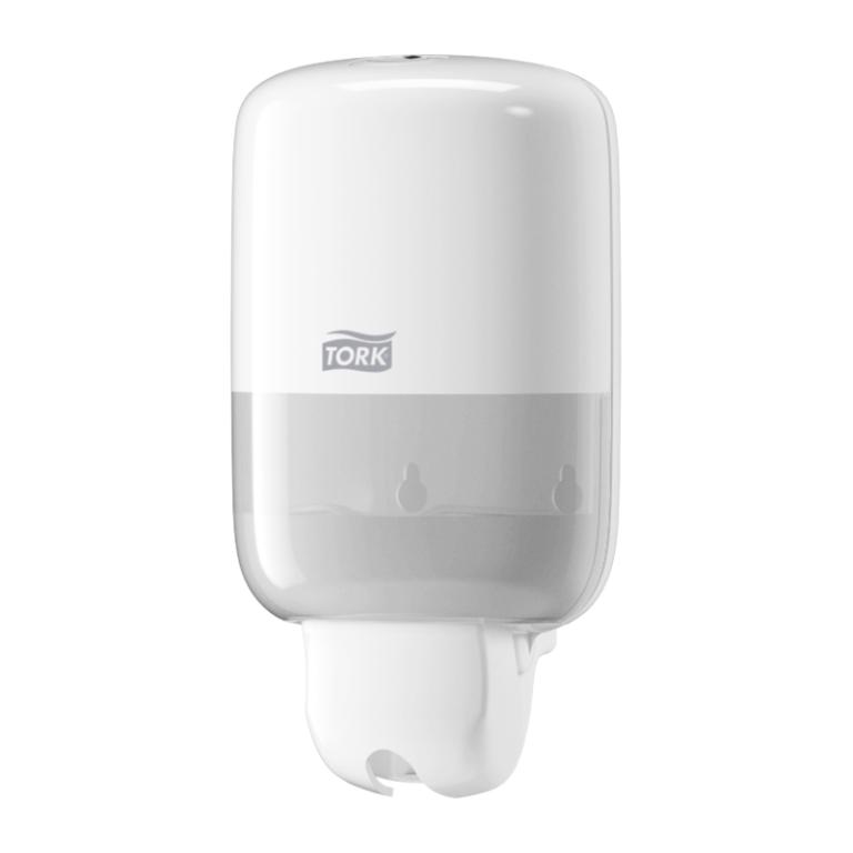 Image Tork Seifenspender "Mini S2" | weiß für Flüssigseife, Artikel 36078 verwenden, abschließbar
