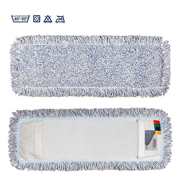 Image Mikrofaser-Mopp "Bluestar" 40 cm | weiß/blau Profimopp aus 100 % Polyester, innen Schlingen, außen Schlingen, Aufnahme: Taschen
