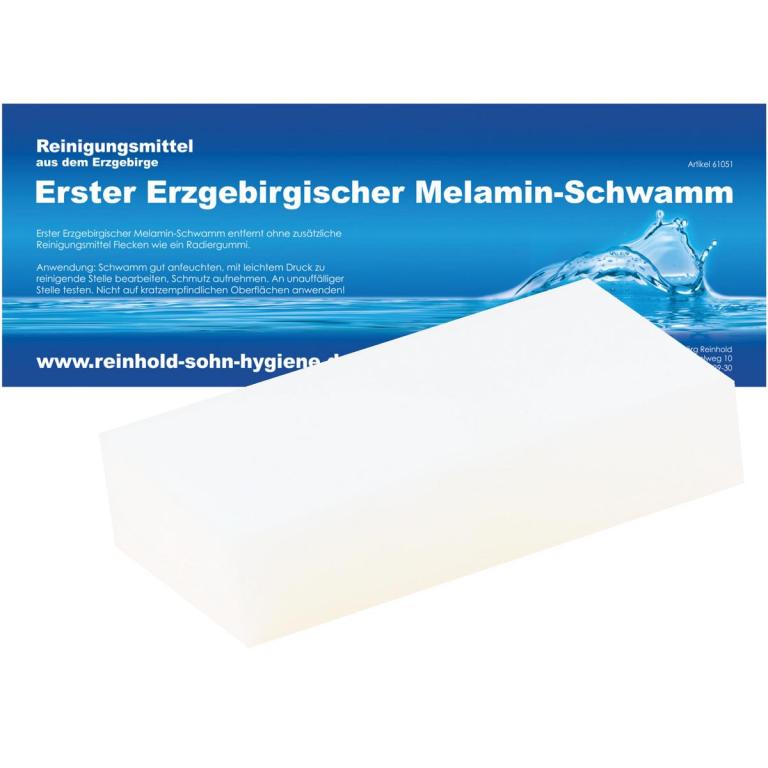 Image Erster Erzgebirgischer Melamin-Schwamm (Power Clean Radierer) | 120 x 65 x 29 mm Schmutzradierer