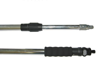 Image Wasserführende Teleskopstange "Pro" aus Aluminium | 2 x 1,50 m passend für DUO-Bürste, DIP-Bürste und Wischer mit Einwascher