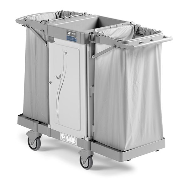 Image Servicewagen "Magic Hotel 800S" grau Reinigungswagen/Wäschewagen mit abschließbarer Tür, ohne Wäschesäcke