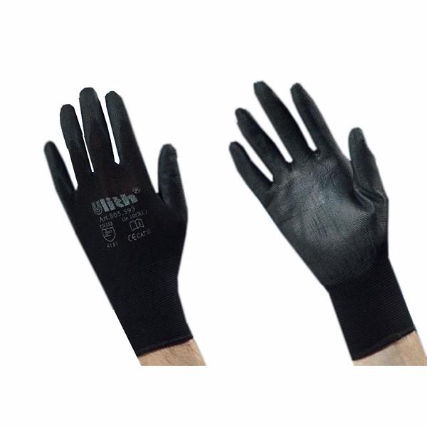 Image ULITH® Feinstrick-Montagehandschuh, schwarz | Größe 8 (M) Arbeitshandschuh gemäß EN 420 und EN 388 (CE-CAT II)