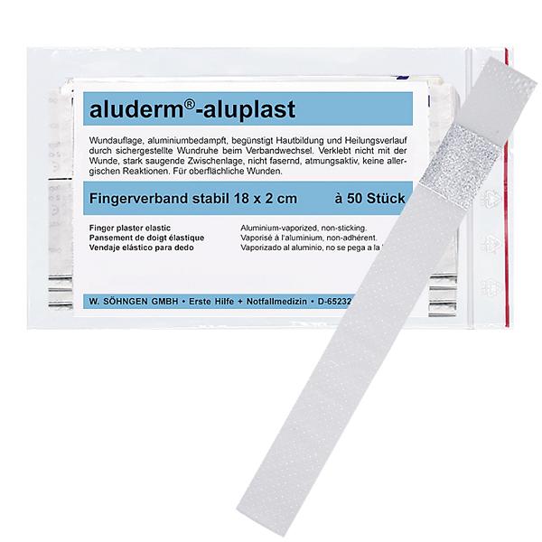 Image aluderm®-aluplast stabil Fingerverband, 18 x 2 cm | 50 Stück Wundverbandpflaster