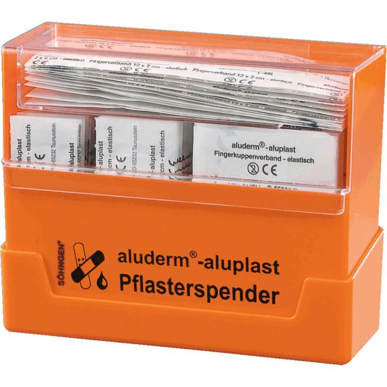 Image SÖHNGEN aluderm®-aluplast Pflasterspender Erwachsene | orange CE, DIN 13019