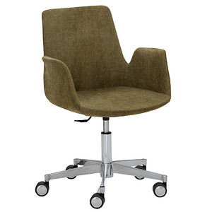 Image Mayer Besuchersessel myHELIOS moos Aluminium Stoff