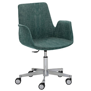 Image Mayer Besuchersessel myHELIOS petrol Aluminium Stoff