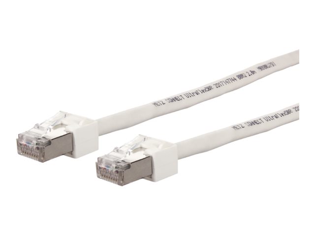 Image METZ CONNECT Ultrafl.PK VoIP 1m C6A26 2RJ45 ws 1 Stück