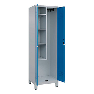 Image CP Putzmittelschrank Classic Plus 080110-00-S10004 lichtblau, lichtgrau 60,0 x 50,0 x 195,0 cm, aufgebaut
