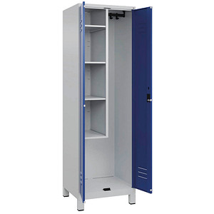 Image CP Putzmittelschrank Classic Plus 080110-00-S10003 enzianblau, lichtgrau 60,0 x 50,0 x 195,0 cm, aufgebaut