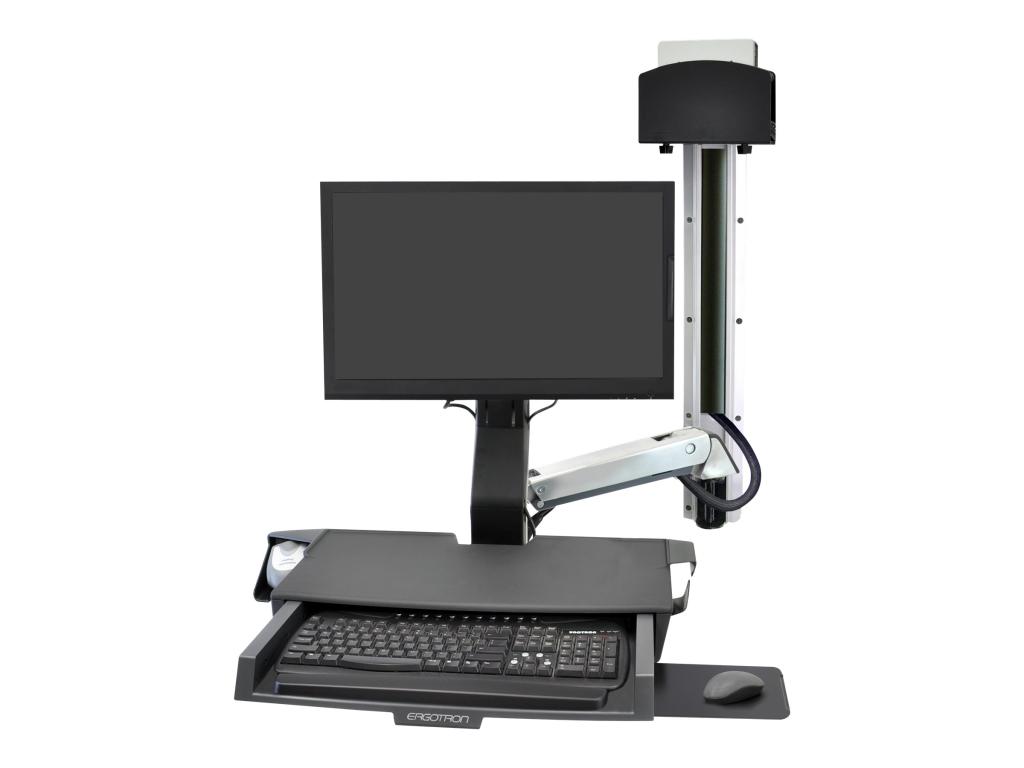 Image ERGOTRON StyleView Sit-Stand Combo System with Small Black CPU Holder up to 24i