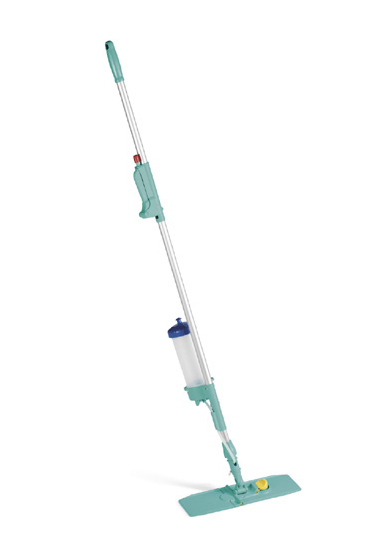 Image Bio-Dosiersystem/Bio-Pro-Dosiergerät mit Mopp-Halter "Wet-Disinfection" 50 cm + Bio-Flasche 1 Liter | blauErsetzt den Reinigungswagen, da die Dosierung der Reinigungslösung direkt am Stiel erfolgt.