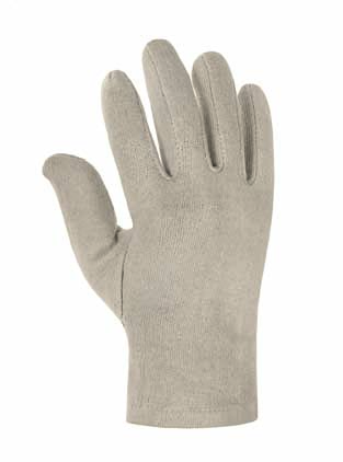 Image Baumwoll-Jersey-Handschuh rohweiß, "mittelschwer" |  Größe 8 mittelschwere Ausführung, mit Schichtel,  PSA-Kategorie I, EN 420:2003 + A1:2009