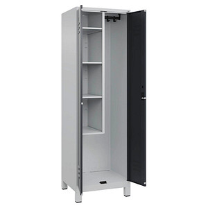 Image CP Putzmittelschrank Classic Plus 080110-00-S10023 anthrazitgrau, lichtgrau 60,0 x 50,0 x 195,0 cm, aufgebaut
