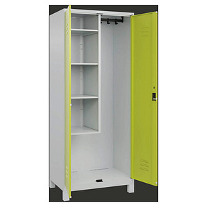 Image CP Putzmittelschrank Classic Plus 080110-02-S10009 clowngrün, lichtgrau 80,0 x 50,0 x 195,0 cm, aufgebaut