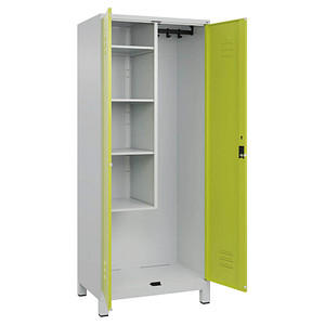 Image CP Putzmittelschrank Classic Plus 080110-02-S10024 clowngrün, lichtgrau 80,0 x 50,0 x 195,0 cm, aufgebaut