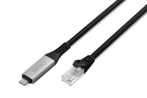 Image DIGITUS USB 3.2 Ethernet-Kabel, USB-C - RJ45 Stecker, 5,0 m