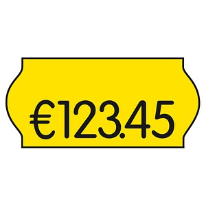 Image CreenLine Preisetiketten leuchtgelb permanent 26,0 x 12,0 mm, 36 Rollen