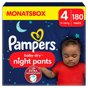 Image Pampers® Windeln night pants Größe Gr.4 (9-15 kg) für Babys, 180 St.