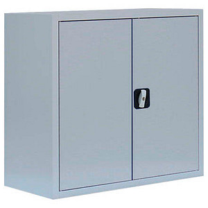 Image LÜLLMANN Stahlschrank 530300 lichtgrau 80,0 x 38,3 x 75,0 cm, aufgebaut