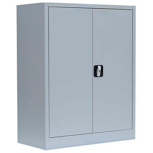 Image LÜLLMANN Stahlschrank 530310 lichtgrau 80,0 x 38,3 x 100,0 cm, aufgebaut