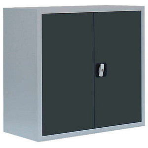 Image LÜLLMANN Stahlschrank 530308 anthrazit, lichtgrau 80,0 x 38,3 x 75,0 cm, aufgebaut
