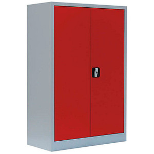 Image LÜLLMANN Stahlschrank 530324 feuerrot, lichtgrau 92,5 x 42,2 x 120,0 cm, aufgebaut