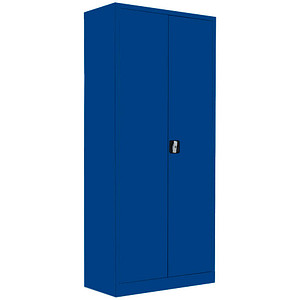 Image LÜLLMANN Stahlschrank 530333 enzianblau 80,0 x 38,3 x 180,0 cm, aufgebaut