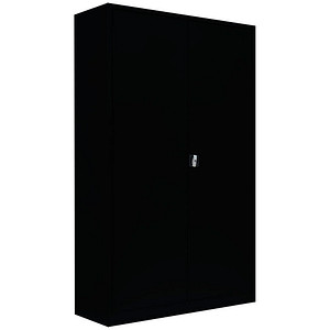 Image LÜLLMANN Stahlschrank 530389 tiefschwarz 120,0 x 60,0 x 195,0 cm, aufgebaut