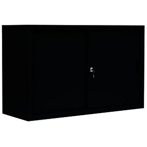 Image LÜLLMANN Schiebetürenschrank, 550129 tiefschwarz 1 Fachboden 120,0 x 45,0 x 75,0 cm
