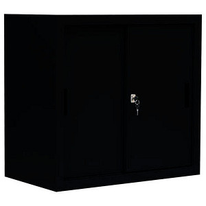 Image LÜLLMANN Schiebetürenschrank, 550089 tiefschwarz 1 Fachboden 80,0 x 45,0 x 75,0 cm
