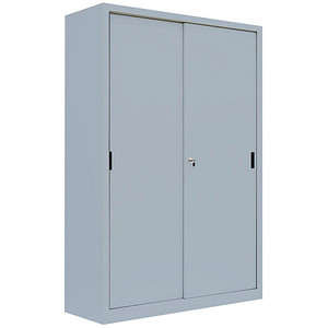 Image LÜLLMANN Schiebetürenschrank, 550160 lichtgrau 4 Fachböden 120,0 x 45,0 x 195,0 cm