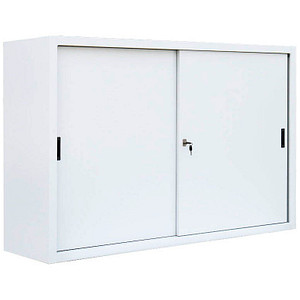 Image LÜLLMANN Schiebetürenschrank, 550157 signalweiß 2 Fachböden 160,0 x 45,0 x 109,0 cm