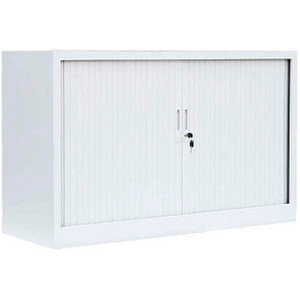 Image LÜLLMANN Schiebetürenschrank, 555127 signalweiß 1 Fachboden 120,0 x 45,7 x 75,0 cm