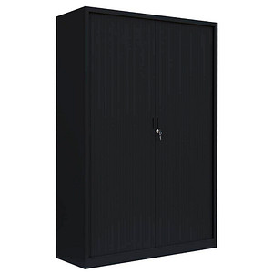 Image LÜLLMANN Schiebetürenschrank, 555169 tiefschwarz 4 Fachböden 120,0 x 45,7 x 195,0 cm