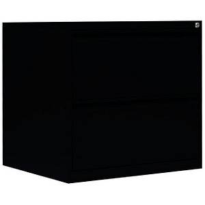 Image LÜLLMANN Hängeregistraturschrank tiefschwarz 2 Schubladen 76,0 x 62,0 x 70,5 cm
