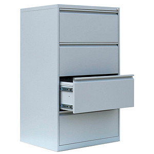 Image LÜLLMANN Hängeregistraturschrank lichtgrau 4 Schubladen 76,0 x 62,0 x 132,0 cm