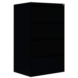 Image LÜLLMANN Hängeregistraturschrank tiefschwarz 4 Schubladen 76,0 x 62,0 x 132,0 cm