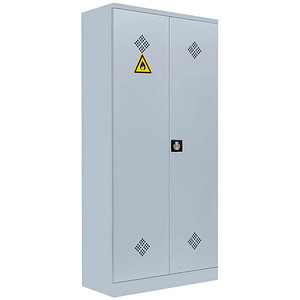 Image LÜLLMANN Umweltschrank 566250 lichtgrau 91,6 x 42,2 x 195,0 cm, aufgebaut