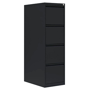 Image LÜLLMANN Hängeregistraturschrank tiefschwarz 4 Schubladen 40,0 x 62,0 x 132,0 cm