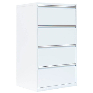 Image LÜLLMANN Hängeregistraturschrank signalweiß 4 Schubladen 76,0 x 62,0 x 132,0 cm