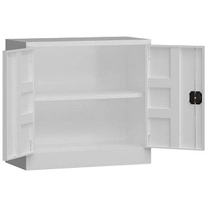 Image LÜLLMANN Stahlschrank ClassiX X-530307 signalweiß 80,0 x 38,0 x 75,0 cm, aufgebaut