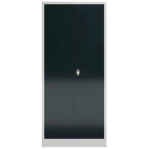 Image LÜLLMANN Putzmittelschrank X-545528 anthrazit, lichtgrau 80,0 x 38,0 x 180,0 cm, aufgebaut