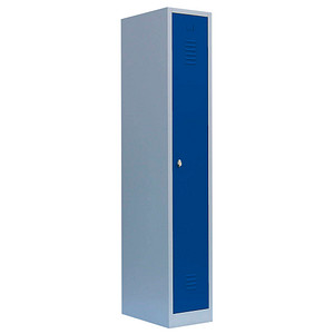 Image LÜLLMANN Spind enzianblau, lichtgrau 510111, 1 Schließfach 31,5 x 50,0 x 180,0 cm