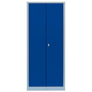 Image LÜLLMANN Spind enzianblau, lichtgrau 515711, 1 Schließfach 80,0 x 50,0 x 180,0 cm